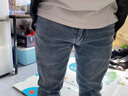 東方駱駝（EASTERN CAMEL）牛仔褲男冬季2025新款彈力九分直筒褲子男韓版修身小腳百搭長(cháng)褲子 320藍灰 31 曬單實(shí)拍圖