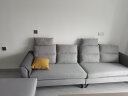 全友家居四人位直排沙发简约一字沙发客厅小户型北欧布艺沙发凳102567 实拍图