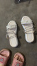 Langyanxuan凉鞋女2024新款外穿平底水钻夏季一字带凉拖两穿厚底淑女鞋子 13131米色 38 实拍图