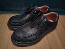 卡帝樂(lè )鱷魚(yú)（CARTELO）休閑皮鞋男士大碼男鞋45碼46中老年47爸爸鞋4849特大碼50鞋子 黑色 47.5 曬單實(shí)拍圖