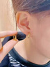 中國黃金（CHINA GOLD）碎碎冰黃金耳環(huán)女士足金滿(mǎn)天星耳圈老婆生日禮物中秋節禮物送女友 滿(mǎn)天星足金耳環(huán) 約1.6g【一對】 曬單實(shí)拍圖