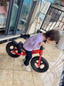 博貝臣兒童平衡車無腳踏自行車2-5歲滑行車1-3歲小孩兩輪滑步車4-6-9歲 充氣輪- 12寸 紅色 -推薦80-110cm 減震充氣輪胎 曬單實拍圖