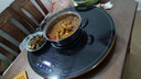 三角牌（Triangle） 暖菜板熱菜板加熱板飯菜保溫板電熱菜板多功能帶火鍋圓形暖菜轉盤(pán)旋轉飯菜餐桌 【黑色70CM】 電動(dòng)旋轉+火鍋電磁爐 曬單實(shí)拍圖