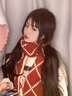 締晶紅色圍巾女士冬季披肩圍脖禮盒情人節(jié)禮物女生實(shí)用送女友老婆高級(jí) 圍巾+手套+保溫杯套裝-四件套 曬單實(shí)拍圖