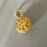 周生生 黃金足金立體圓形龍鳳球吊墜不含項(xiàng)鏈結(jié)婚14527P計(jì)價 4.5克(含工費(fèi)100元) 曬單實(shí)拍圖