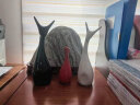 睿诺现代家居装饰品摆件创意陶瓷工艺品客厅酒柜电视柜摆设三口鹿礼物 三口鹿一套 实拍图