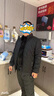 啄木鳥正品冬季羊羔絨休閑加絨加厚棉服棉褲馬甲套裝男防寒保暖衣 8912黑色外套+1733黑色平腳棉褲 2XL 曬單實(shí)拍圖