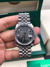 勞力士（ROLEX）手表日志型男女表同款自動(dòng)機械36mm送男女友愛(ài)人生日禮物 m126234-0045灰盤(pán)綠蘿36mm 曬單實(shí)拍圖