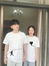 (兩件裝)love情侶裝夏天短袖t恤新款?lèi)?ài)心短袖一男一女韓版寬松百搭上衣學(xué)生班服定制 男白色+女白色 男M+女S 曬單實(shí)拍圖