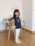 IVY HOUSE常春藤兒童裝女童2024夏季新款  時(shí)尚撞色輕便柔軟舒彈直筒休閑褲 米白色 110cm 曬單實(shí)拍圖
