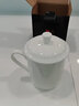 賢獅純白骨瓷會議杯定制logo商務(wù)陶瓷茶杯辦公室泡茶杯帶蓋老板杯介杯 純白2號花芽杯 200mL(含)-400mL(含) 曬單實(shí)拍圖