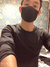 軒峻男士長(cháng)袖t恤v領(lǐng)彈力棉打底衫修身春秋純色內搭緊身雞心領(lǐng)秋衣貼身 黑色圓型 XL 曬單實(shí)拍圖