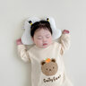 優(yōu)奇兒童睡衣春秋純棉寶寶爬行服1-3-6歲大童家居服睡衣嬰兒長(zhǎng)袖睡袍 【A類，護(hù)肚睡袍】蘋果熊 80 cm 曬單實(shí)拍圖