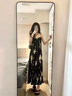 燕潯2025夏季新款女裝法式復(fù)古碎花長(zhǎng)裙黑色氣質(zhì)溫柔風(fēng)顯瘦吊帶連衣裙 水墨連衣裙 L (建議110-125斤) 曬單實(shí)拍圖