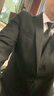花花公子西服套裝男士商務(wù)修身西裝工作職業(yè)正裝小西服男伴郎禮服休閑外套 黑色雙扣【西服+西褲+襯衫+領(lǐng)帶 3XL 190/104A 曬單實(shí)拍圖