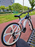 麥希（Macce）山地自行車(chē)男變速越野單車(chē)公路賽車(chē)學(xué)生大人女成人通勤車(chē) 彩圈-旗艦版白藍六刀輪 26寸27速【建議身高160-180cm】 曬單實(shí)拍圖