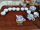半山觀海景德鎮(zhèn)高檔青花瓷功夫茶具套裝高端家用陶瓷側(cè)把茶壺茶杯整套送禮 青花瓷茶具 18頭 曬單實(shí)拍圖
