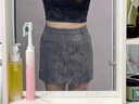 歐貝汐西裝半身裙女韓版短裙包臂春夏高級感氣質(zhì)百搭A字休閑半裙子 灰色 M 曬單實(shí)拍圖