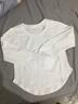 NOMe秋冬新款圓領(lǐng)修身長(cháng)袖t恤女顯身材收腰打底衫內搭 白色 L  曬單實(shí)拍圖