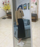 潮牌Avmko半身裙2021秋冬中長(cháng)裙高腰直筒裙女加絨加厚休閑裙燈芯絨開(kāi)叉包臀半身裙一步裙 黑色加絨 均碼 曬單實(shí)拍圖