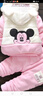 G.DUCKKIDS童裝新款 男女寶寶套裝0—1歲半嬰兒3秋冬裝4加絨衣服5小孩7冬季8 米奇粉色三件套 加絨 加厚 110 建議身高100-110cm約3-4.5歲 曬單實(shí)拍圖
