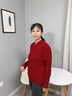 恒源祥純山羊絨衫女秋冬旗袍領(lǐng)中年人保暖毛l衣高貴媽媽打底衫厚老人衣 酒紅色 2XL【禮盒包裝】 130-140斤 曬單實(shí)拍圖