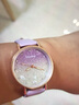 流沙星空手表女ins風(fēng)櫻花粉小清新學(xué)生韓版簡(jiǎn)約輕奢小眾女生閨蜜 紫色 手表+電池 曬單實(shí)拍圖