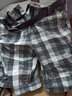 麻吉MATCH 男士短褲寬松休閑夏季格子五分褲潮大碼多口袋工裝褲子S3620K 格仔1 XL 曬單實(shí)拍圖