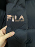 斐樂（FILA）女子羽絨服長款冬季鵝絨長袖保暖連帽運動休閑外套開衫女裝上衣 深黑-BK 2XL 曬單實拍圖