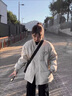 LPOX棉服女冬2025年面包服韓版寬松學(xué)生棒球服棉衣ins潮外套 米白色 M 建議100-120斤 曬單實(shí)拍圖