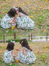 MARC&JANIE【馬克珍妮 蘆芙】?jī)和难b女童棉真絲植物印花吊帶裙220677 綠葉 110 5T 曬單實(shí)拍圖