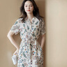 拉夏貝爾（La Chapelle）短袖雪紡連衣裙女裝2025年夏季新款時尚中長款法式小個子夏天裙子 花色 M 曬單實拍圖