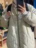 鏡莎可愛(ài)秋冬羽棉襖絨服女棉服女短款復古棉衣寬松小個(gè)子冬季夾棉外套 豆綠 均碼【可備注碼數】 曬單實(shí)拍圖