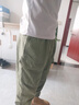 馬登工裝 復(fù)古純棉錐形休閑褲系扣大口袋奇諾束腳長褲子男秋季 軍綠色 32 曬單實拍圖