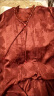 意枕上香云纱真丝连衣裙夏季女装旗袍女短袖桑蚕丝收腰红色裙子长裙过膝 红色 (精品质量) XL 建议：113-123斤 晒单实拍图