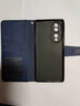 多蘭德（DULINEDO） 榮耀70真皮手機殼全包防摔HONOR 70pro+翻蓋插卡保護套簡約商務(wù) 榮耀70    真皮 藍色 曬單實拍圖