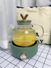 英格麗（INGRI） 輕奢下午茶茶具套裝花茶具煮水果茶壺英式玻璃花茶壺套裝加熱底座 1.1L花茶壺+2杯碟 曬單實拍圖
