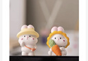 兮曉小兔子桌面電腦擺件屏幕顯示器趴趴裝飾品辦公室治愈解壓車(chē)上飾品 可愛(ài)小白兔擺件6件套 曬單實(shí)拍圖