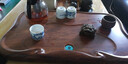 金團(tuán)（jintuan）科技木茶盤(pán)非整塊實(shí)木茶臺(tái)家用功夫茶具簡(jiǎn)約排水式小號(hào)黑檀木紋茶海大號(hào)花梨木紋茶托 小如意-花梨紋(64*38*5.5) 曬單實(shí)拍圖