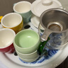 御壺堂陶瓷茶盤 托盤 茶船圓形茶臺(tái)茶座青花瓷功夫茶具茶盤儲(chǔ)水雙層茶托 青花山水-10英寸 曬單實(shí)拍圖