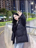 JEEP SPIRIT棉服男冬季2024新款加厚連帽外套男女棉襖子面包服棉衣男裝 1277-黑色[男女同款] M 曬單實(shí)拍圖