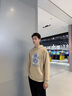 GENIOLAMODE連帽衛衣男士秋季潮流時(shí)尚寬松百搭休閑青少年男裝衣服 卡其 L 曬單實(shí)拍圖