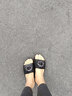 紅蜻蜓拖鞋女厚底防滑水鉆涼拖防水臺(tái)坡跟休閑女鞋 黑色 38 曬單實(shí)拍圖