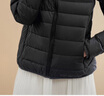 雪中飛短款輕薄立領(lǐng)羽絨服女款2024冬季新款休閑純色百搭保暖外套 黑色 2XL (175) 曬單實(shí)拍圖