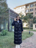 ADANMON超厚輕盈95%羽絨服女高克重新款過(guò)膝加長(cháng)款寬松加厚冬季男女外套優(yōu)雅黑 95白鴨絨（男女同款）M (165) 體重125斤以?xún)却?曬單實(shí)拍圖
