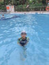 COPOZZ兒童泳鏡男女童大框防水防霧高清游泳眼鏡潛水鏡泳帽套裝備 馬卡藍+太空飛船 曬單實(shí)拍圖