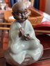 尚言坊 創(chuàng  )意陶瓷茶濾茶葉過(guò)濾網(wǎng)家用功夫茶具茶漏茶隔濾茶器茶寵擺件 1哥窯云水茶寵過(guò)濾組(紅色帽） 曬單實(shí)拍圖
