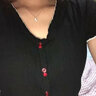 中國黃金（CHINA GOLD）S925銀麋鹿精靈項鏈女款時尚飾品吊墜紀念日生日禮物送女友送老婆 麋鹿精靈項鏈+品牌禮盒 曬單實拍圖