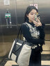 三美嬰三美嬰單肩媽咪包新款多功能托特包大容量母嬰媽媽外出斜跨皮質(zhì)包 黑色 曬單實拍圖