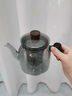 憶壺茶（YIHUTEA）茶壺玻璃燒水壺耐高溫大容量泡茶壺圍爐煮茶茶水分離煮茶器養生壺 全玻璃內膽過(guò)濾泡茶壺-煙灰 700ml 曬單實(shí)拍圖